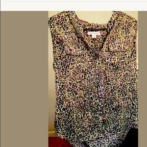 Skinny Multi Sheer Blouse Top 🌷 LIZ CLAIBORNE